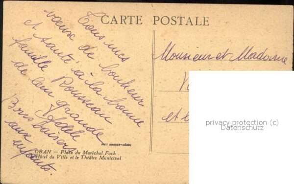 Oran Algerie Place du Marechal Foch Hotel de Ville T – Bild 2