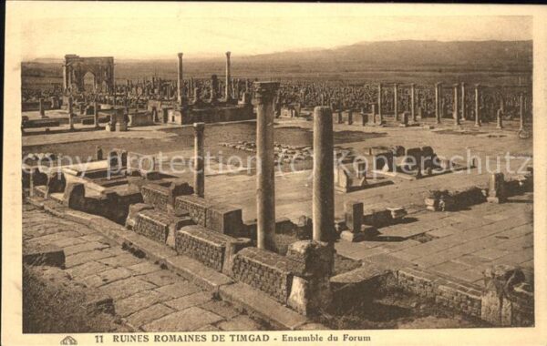 Timgad Ruines romaines Ensemble du Forum