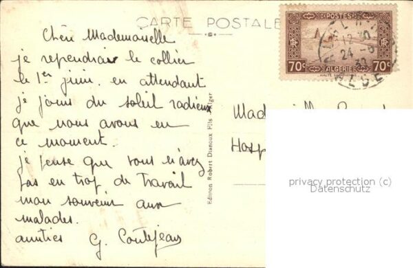 Alger Algerien Vue prise de la Mer Port Bateau Stempel – Bild 2