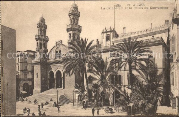 Alger Algerien Cathedrale et le Palais du Gouverneur