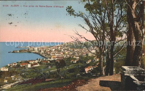 Alger Algerien Vue prise de Notre Dame d_Afrique