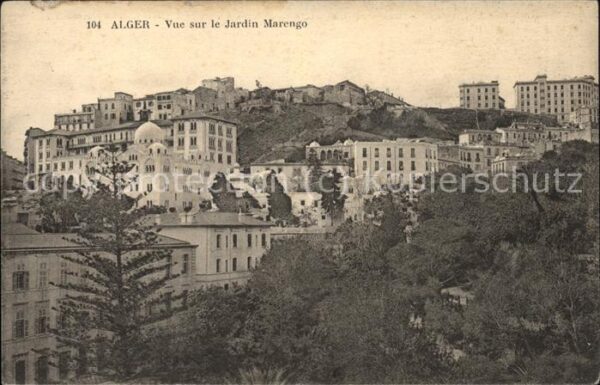 Alger Algerien Vue sur le Jardin Marengo