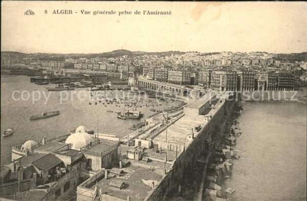 Alger Algerien Vue generale prise de l'Amiraute Port B