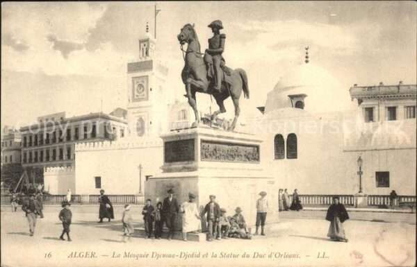 Alger Algerien Mosquee Djemaa Djedid Statue du duc d_O