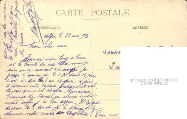 Alger Algerien Les Ecoles Superieures Stempel auf AK – Bild 2