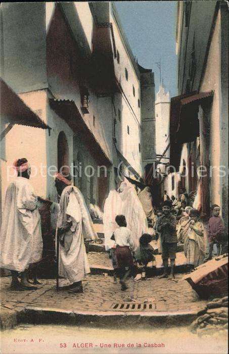 Alger Algerien Une rue de la Casbah