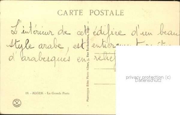 Alger Algerien La Grande Poste – Bild 2