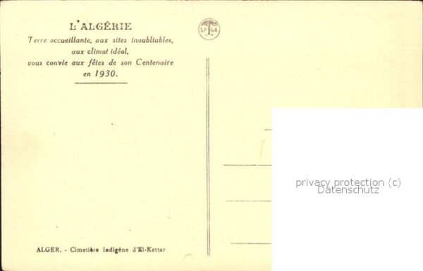 Alger Algerien Cimetiere d_EL Kettar Fetes du Centenai – Bild 2