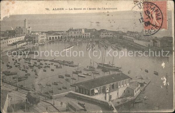 Alger Algerien La Sante et l'Anse de l'Amiraute Bateau