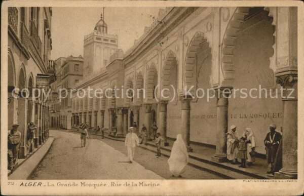 Alger Algerien La Grande Mosquee Rue de la Marine
