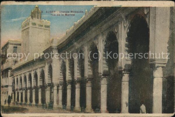 Alger Algerien La Grande Mosquee Rue de la Marine