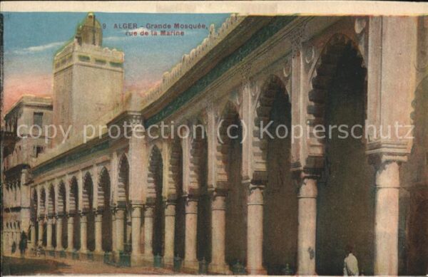 Alger Algerien La Grande Mosquee Rue de la Marine