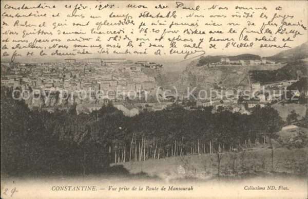 Constantine Algerien Vue prise de la Route de Mansourah