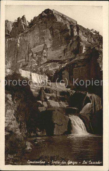 Constantine Algerien Sortie des Gorges Les Cascades Schlucht
