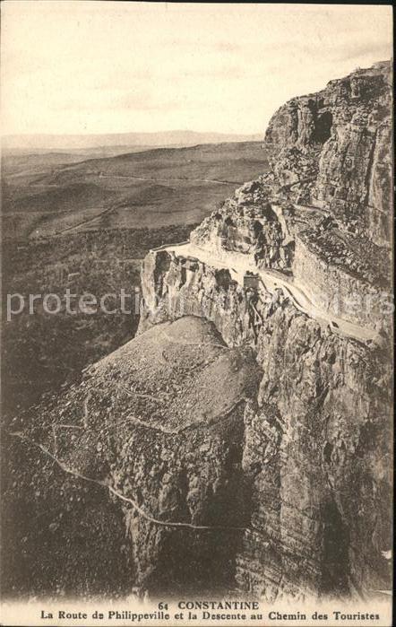Constantine Algerien Route de Phillippeville et la Descente