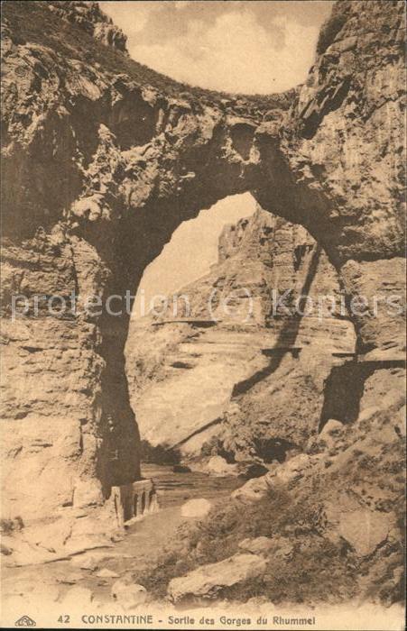Constantine Algerien Sortie des Gorges du Rhummel Schluchten