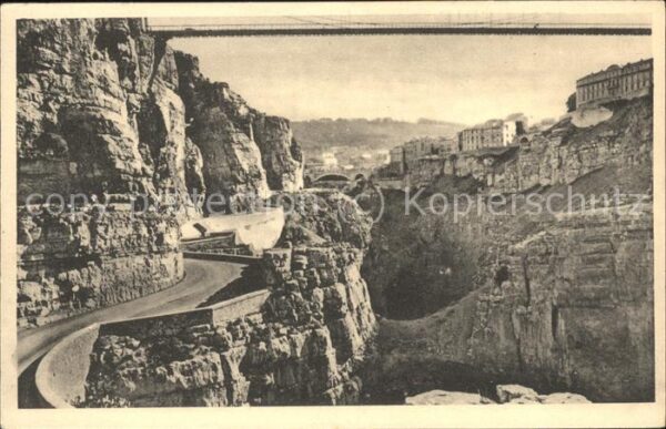 Constantine Algerien Pont suspendu du Sidi M'Cid et les Gorg