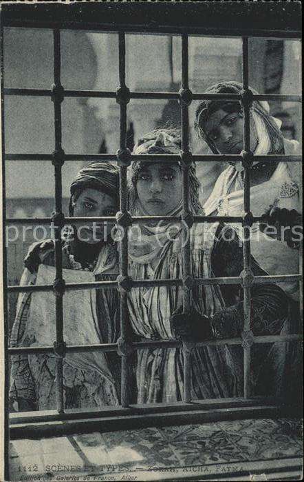 Araber Scenes et Types Alger Zorah Aicha Fatma