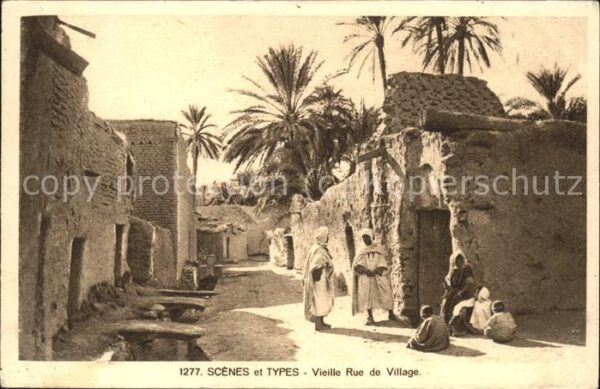 Algerien Scenes et Types Vieille Rue de Village
