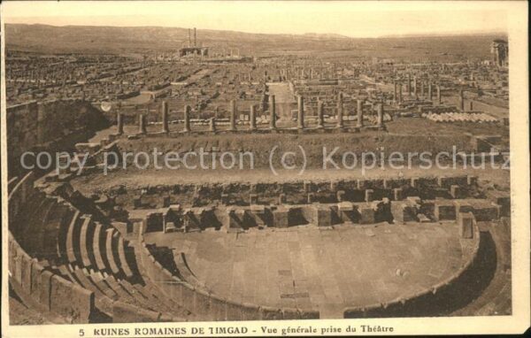 Timgad Ruines Romaines Vue generale prise du T