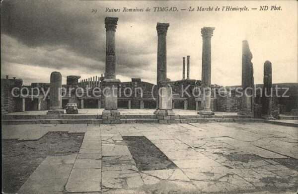 Timgad Ruines Romaines Le Marche de l_Hemicycl