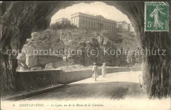 Constantine Algerien Le Lycee vu de la Route de la Corniche