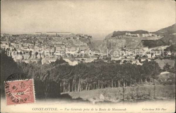 Constantine Algerien Vue generale prise de la Route de Manso