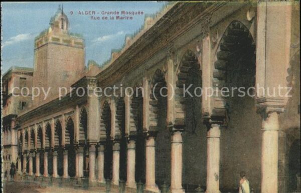 Alger Algerien La Grande Mosquee Rue de la Marine
