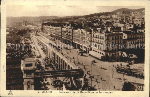 Alger Algerien Boulevard de la Republique et les Rampe