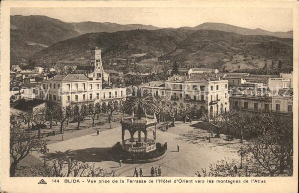 Blida Algerien Vue prise de la Terrasse de l_Hotel d_O