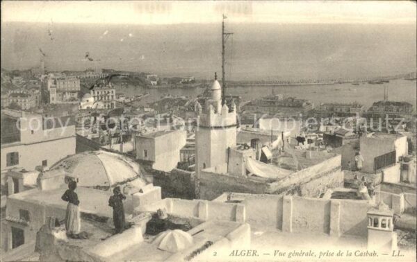 Alger Algerien Vue generale prise de la Casbah Port