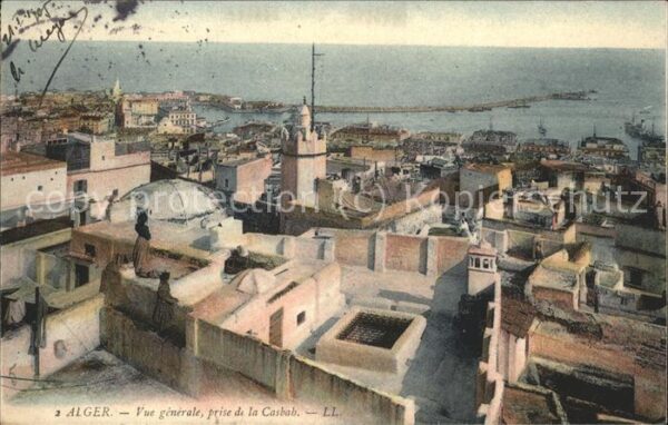 Alger Algerien Vue generale prise de la Casbah Port