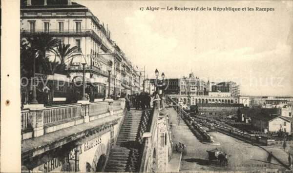 Alger Algerien Boulevard de la Republique et les Rampe