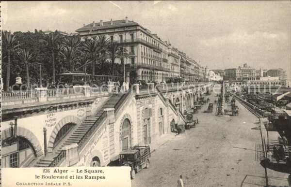 Alger Algerien Square Boulevard et les Rampes du Port