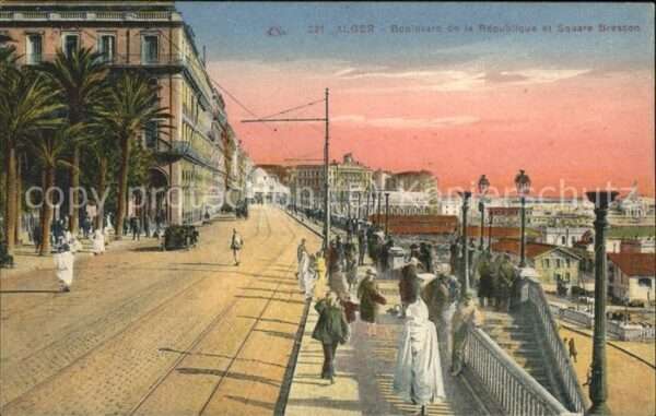 Alger Algerien Boulevard de la Republique et Square Br