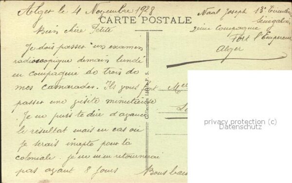 Alger Algerien Vue generale Port Bateaux Stempel auf A – Bild 2