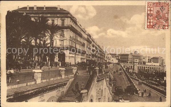 Alger Algerien Boulevard de la Republique et Square Br