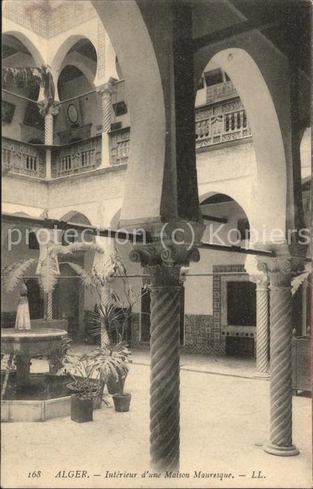 Alger Algerien Interieur d_une Maison Mauresque
