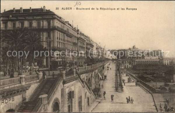 Alger Algerien Boulevard de la Republique et les Rampe