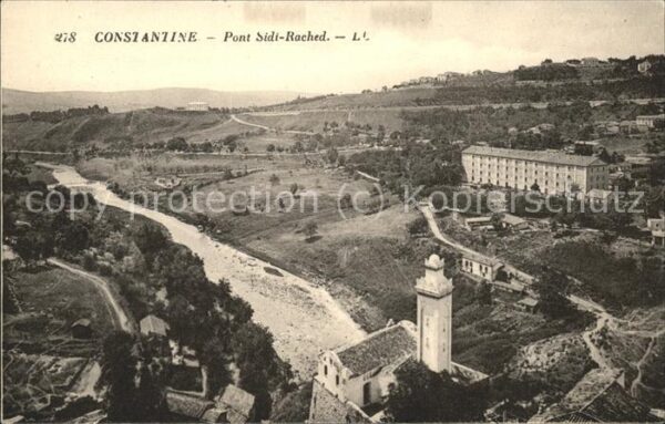 Constantine Algerien Vue du Pont de Sidi Rached Höchste Stei