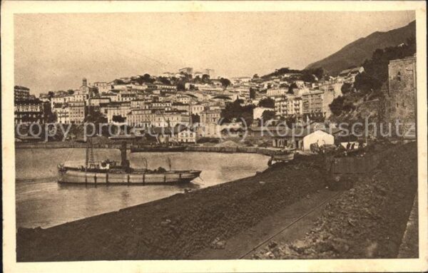 Bougie Bejaia Algeria Vue du Port Bateau Fetes du Centenaire