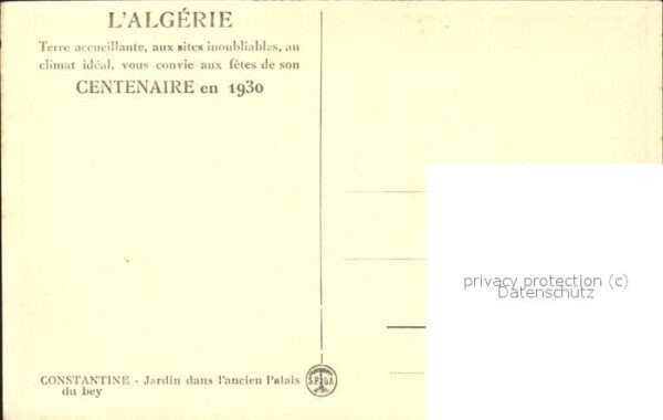 Constantine Algerien Jardin dans l'ancien Palais du bey Fete – Bild 2