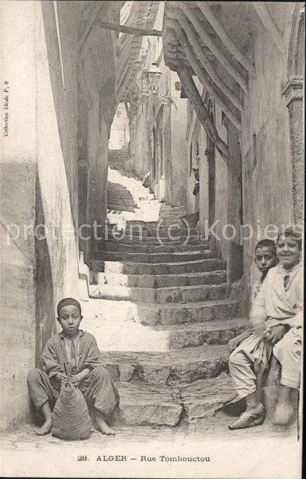 Alger Algerien Rue Tombouctou Enfants