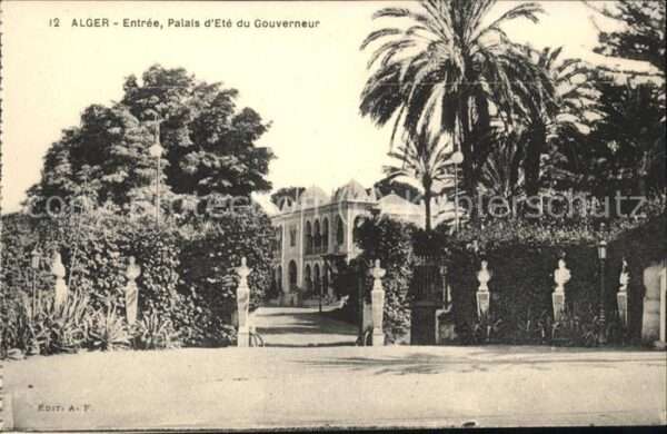 Alger Algerien Entree du Palais d_Ete du Gouverneur