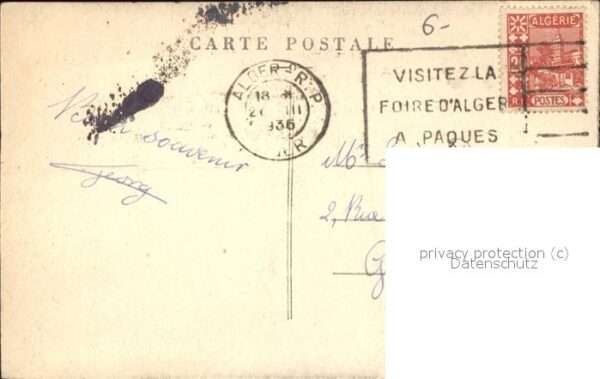 Alger Algerien Vue generale des Gares Maritimes Bateau – Bild 2