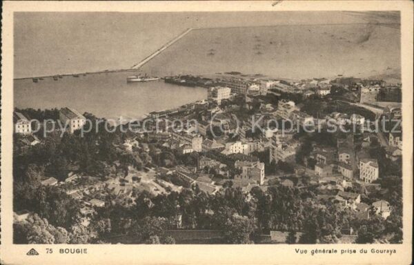 Bougie Bejaia Algeria Vue generale prise du Gouraya Port Bate