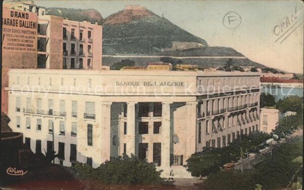 Oran Algerie Banque de l'Algerie et Fort de Santa Cr