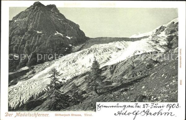 Stilfserjoch Passo dello Stelvio Madatschferner Gletscher Stilfserjoch S