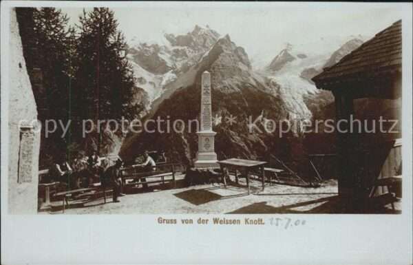 Stilfserjoch Passo dello Stelvio Berggasthaus Weisser Knott Terrasse Ged