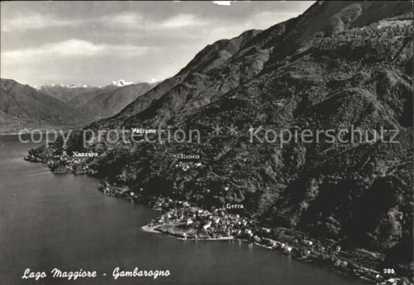 Gambarogno TI Lago Maggiore Alpenpanorama Fliegeraufn
